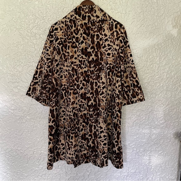 Leopard Print Jacket Coat Large - Picture 7 of 9